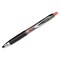 Uni-Ball Signo 207 Retractable Gel Pen, Micro 0.5mm, Red Ink, Smoke/Black/Red Barrel, Dozen